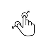 Zoom Gesture icon set collection for web vector