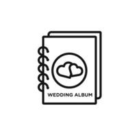 wedding album icon set collection for web vector