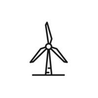Wind turbine icon set collection for web vector