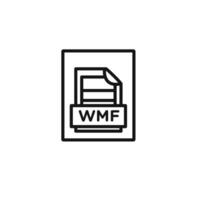 WMF File Document Icon set collection for web vector