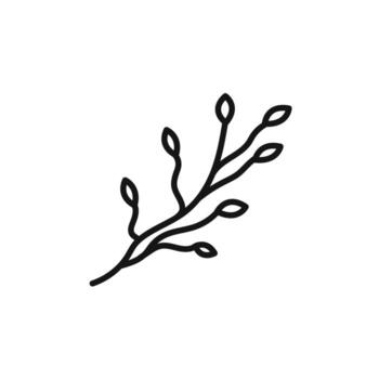 wood branch icon set collection for web vector