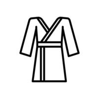 Bathrobe Icon Set Comfortable Garment Illustrations for Home and Spa Use vector