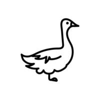 Goose Icon Set Bird Illustrations for Wildlife and Nature Projects vector