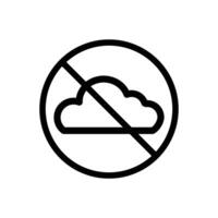 Cloud Sync Disable Icon Set Data Synchronization Illustrations for Technology and Security vector