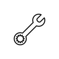 Wrench Icon Set Mechanical Tool Illustrations for Repair and Maintenance Projects vector