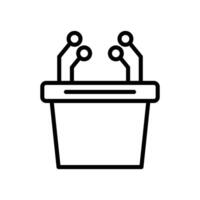 Press Conference Icon Set Media Event Illustrations for Journalism and Public Relations vector