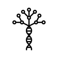 Phylogenetic Tree Icon Set Evolutionary Diagram Illustrations for Biology and Science vector