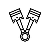 Piston Icon Set Engine Component Illustrations for Automotive and Mechanical Engineering vector