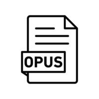 OPUS File Document Icon Set Digital File Format Illustrations for Technology and Business vector