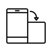 Rotate Phone Icon Set Screen Orientation Illustrations for Mobile and Technology vector