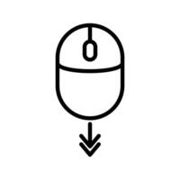 Scroll Down Icon Set Navigation Illustrations for Websites and User Interfaces vector