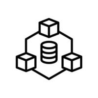 Big Data icon Outline flat Icon vector