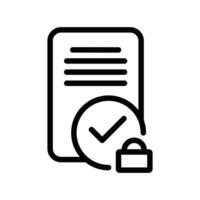 Right to access icon Outline flat Icon vector