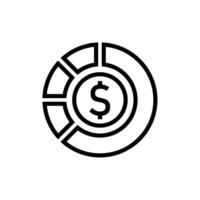 Asset Allocation icon Outline flat Icon vector