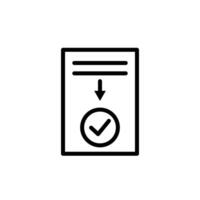 Procedure icon Outline flat Icon vector