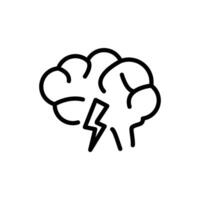 Brainstorming icon Outline flat Icon vector