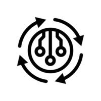 Autonomous control icon Outline flat Icon vector