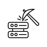 data mining icon Outline flat Icon vector