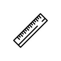 Ruler icon Outline flat Icon vector