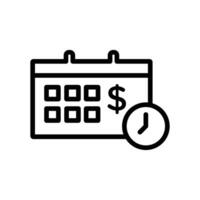 Payment due date Icon Outline flat Icon vector