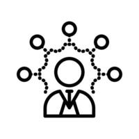 Skills set icon Outline flat Icon vector