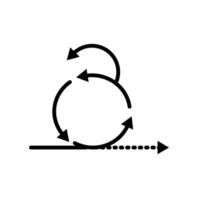 Scrum icon Outline flat Icon vector