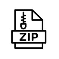 ZIP file Icon Outline flat Icon vector