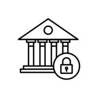 State Security icon Outline flat Icon vector