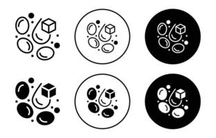 Blood sugar glucose icon logo collection set vector