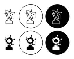 big data scientist icon logo collection set vector