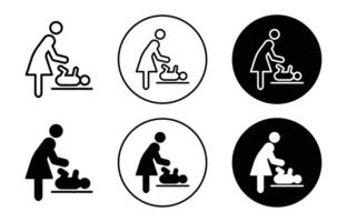 Changing table icon vector