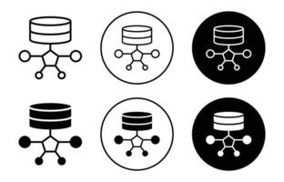 Data architecture icon logo collection set vector