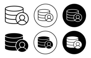 Database administrator icon logo collection set vector