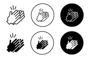 Clapping hands icon vector