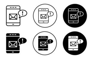 Mobile message notification icon logo collection set vector
