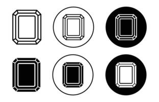 Rectangular diamond icon logo collection set vector