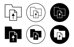 Upload file Icon logo collection set vector