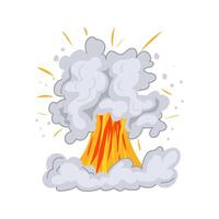 cloud explosion effect cartoon illustration vector