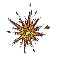 explosive explosion bomb sketch hand drawn vector