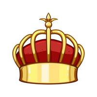 corona golden crown cartoon illustration vector