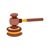 mallet judge hammer cartoon illustration vector