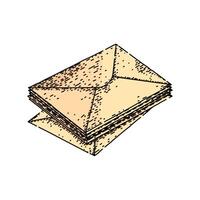 post mail paper sketch hand drawn vector
