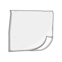 template paper curl cartoon illustration vector