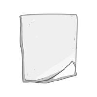note paper curl cartoon illustration vector