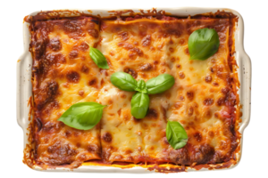 Lasagna with Basil and Cheese - Photo png