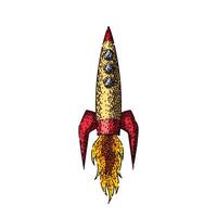 rocket rocket sketch hand drawn vector