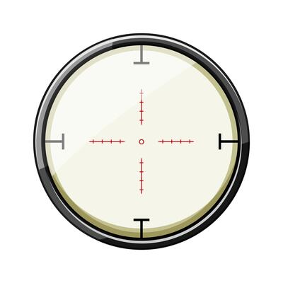 rifle scope sniper cartoon illustration