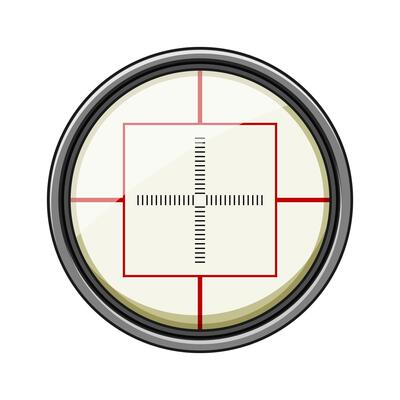 gun scope sniper cartoon illustration