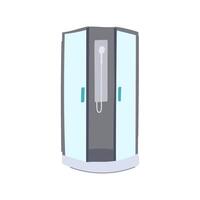 bath shower cabin cartoon illustration vector