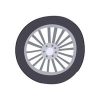 rubber wheel car cartoon illustration vector